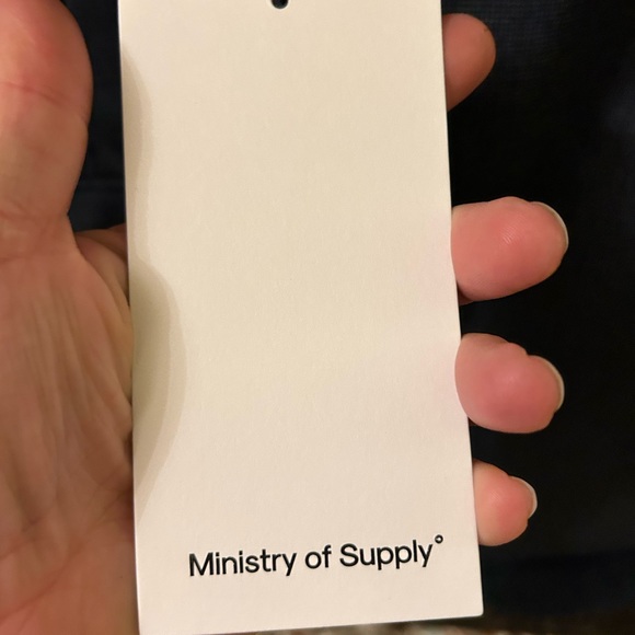 Ministry of Supply Suit Jacket SZ 42 Reg Elegant Navy Blue Check Pattern Stretch - Picture 5 of 13